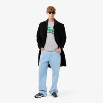 T-shirt de algodão estampada para homem