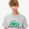 T-shirt de algodão estampada para homem