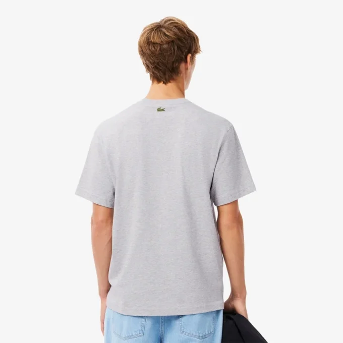 T-shirt de algodão estampada para homem