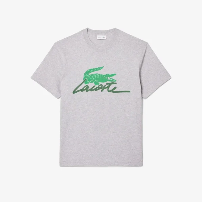 T-shirt de algodão estampada para homem
