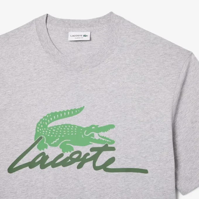 T-shirt de algodão estampada para homem