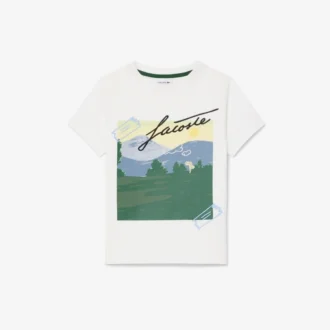 T-shirt de algodão estampada para rapaz