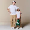 T-shirt de algodão para criança