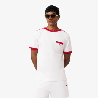 T-shirt de algodão pesado com detalhe de bolso