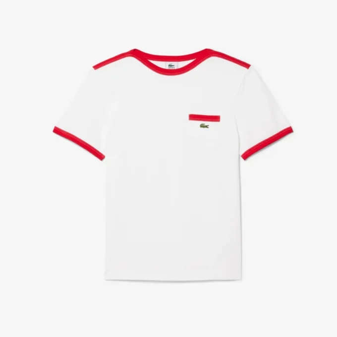 T-shirt de algodão pesado com detalhe de bolso