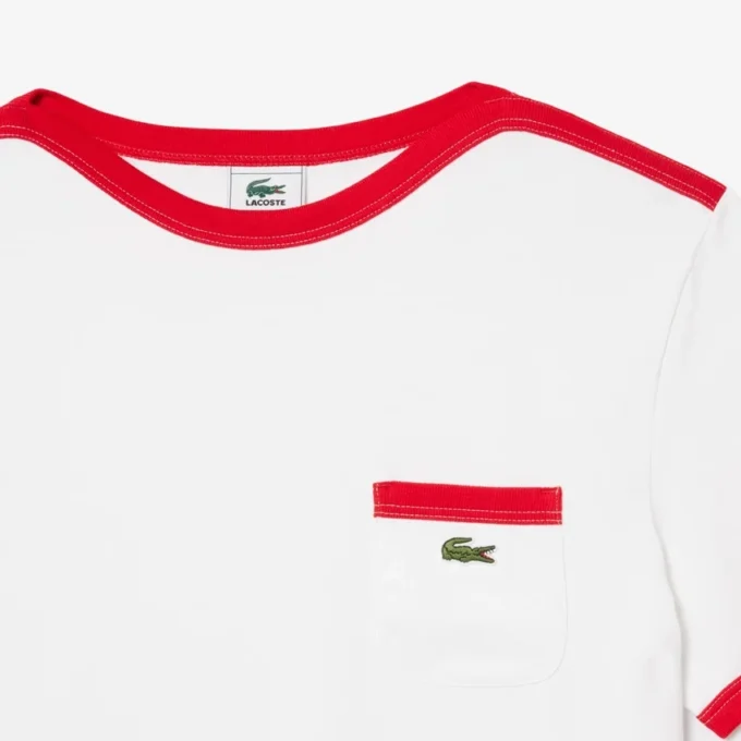 T-shirt de algodão pesado com detalhe de bolso