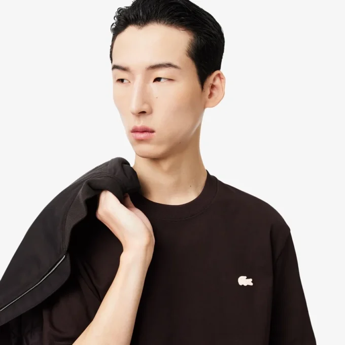T-shirt de algodão pesado estampada