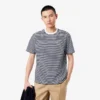 T-shirt de algodão pesado às riscas para homem