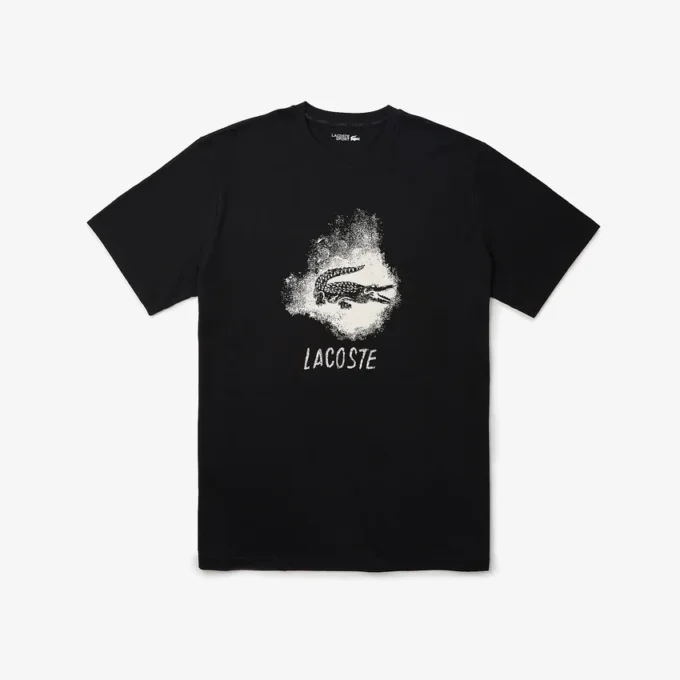 T-shirt de desporto Crocodile para homem, corte alto