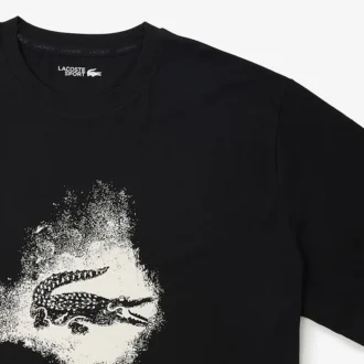 T-shirt de desporto Crocodile para homem, corte alto