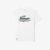 T-shirt de desporto de corte regular em algodão orgânico para homem
