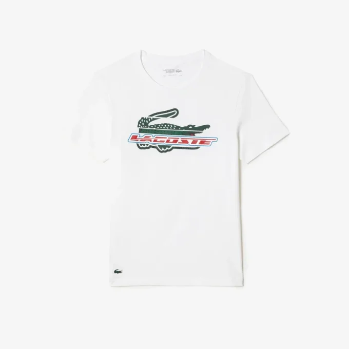 T-shirt de desporto de corte regular em algodão orgânico para homem