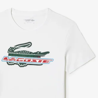 T-shirt de desporto de corte regular em algodão orgânico para homem