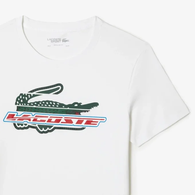 T-shirt de desporto de corte regular em algodão orgânico para homem