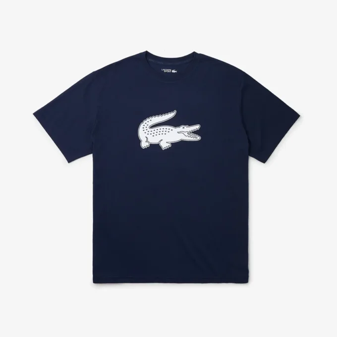 T-shirt de desporto masculina Big Fit com logótipo respirável