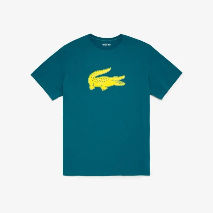 T-shirt de desporto masculina Big Fit com logótipo respirável