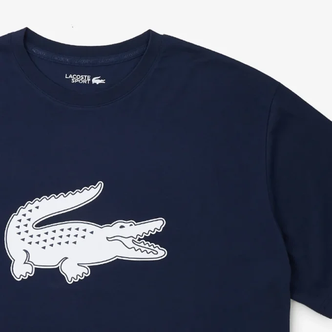 T-shirt de desporto masculina Big Fit com logótipo respirável