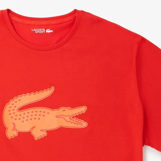 T-shirt de desporto masculina Big Fit com logótipo respirável