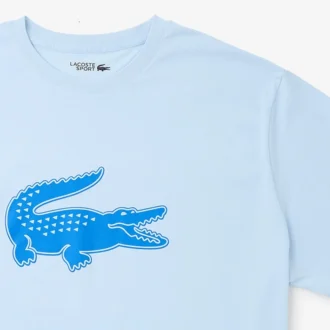 T-shirt de desporto masculina de corte largo com logótipo respirável