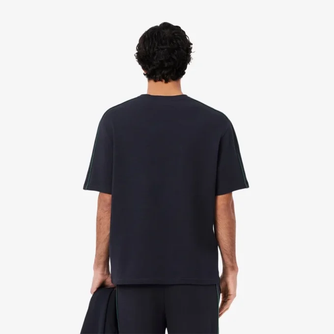 T-shirt de estar em casa com textura para homem
