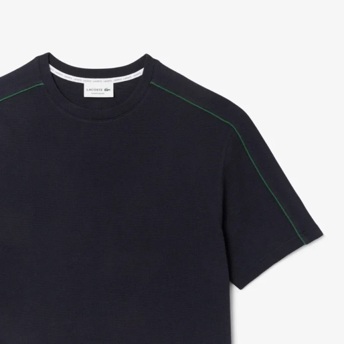 T-shirt de estar em casa com textura para homem