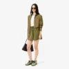 T-shirt de jersey com acabamentos contrastantes para mulher