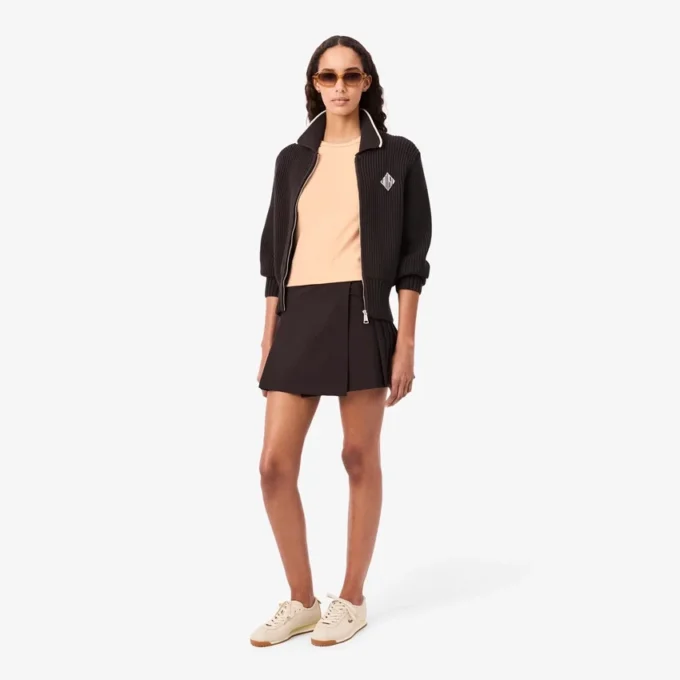 T-shirt de jersey com acabamentos contrastantes para mulher