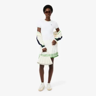 T-shirt de jersey com acabamentos contrastantes para mulher