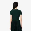 T-shirt de jersey com acabamentos contrastantes para mulher