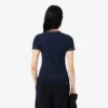 T-shirt de jersey com acabamentos contrastantes para mulher
