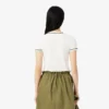 T-shirt de jersey com acabamentos contrastantes para mulher