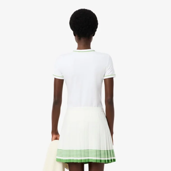 T-shirt de jersey com acabamentos contrastantes para mulher