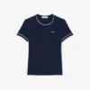 T-shirt de jersey com acabamentos contrastantes para mulher