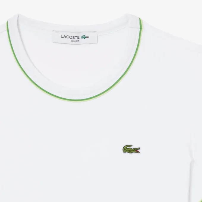 T-shirt de jersey com acabamentos contrastantes para mulher