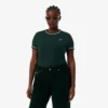 T-shirt de jersey com acabamentos contrastantes para mulher