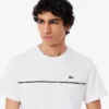 T-shirt de jersey de algodão com logótipo para homem