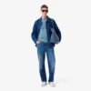 T-shirt de jersey de algodão estampada para homem