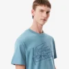 T-shirt de jersey de algodão estampada para homem