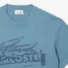 T-shirt de jersey de algodão estampada para homem