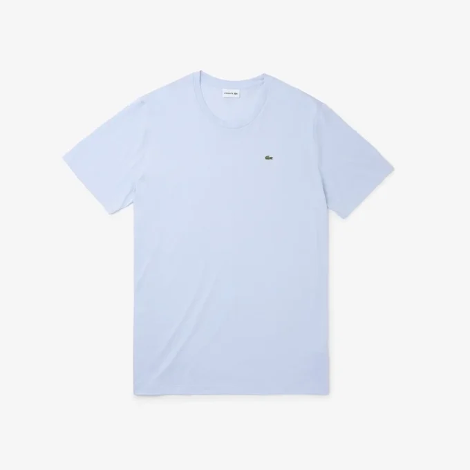 T-shirt de jersey de algodão Pima para homem, corte alto