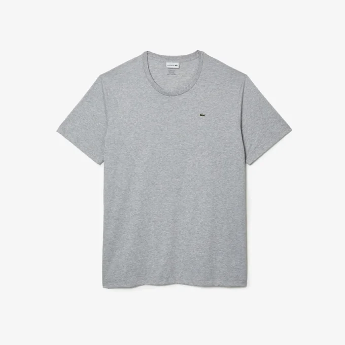 T-shirt de jersey de algodão Pima para homem, corte alto