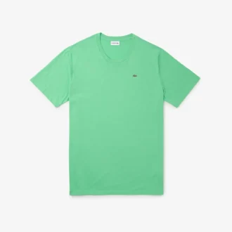 T-shirt de jersey de algodão Pima para homem, corte alto