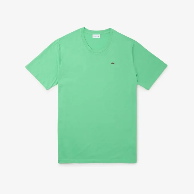 T-shirt de jersey de algodão Pima para homem, corte alto