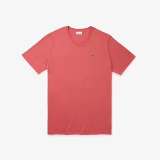 T-shirt de jersey de algodão Pima para homem, corte alto