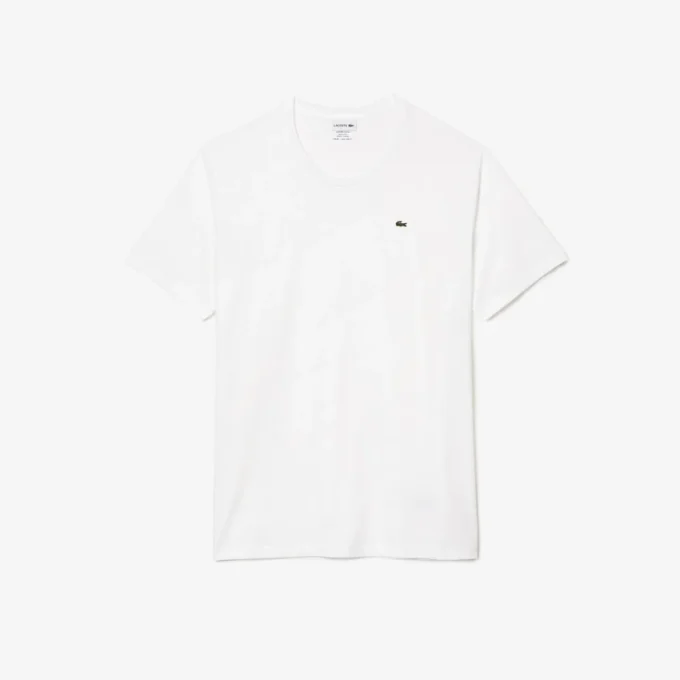 T-shirt de jersey de algodão Pima para homem, corte alto