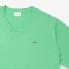 T-shirt de jersey de algodão Pima para homem, corte alto
