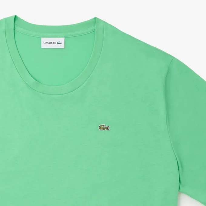 T-shirt de jersey de algodão Pima para homem, corte alto