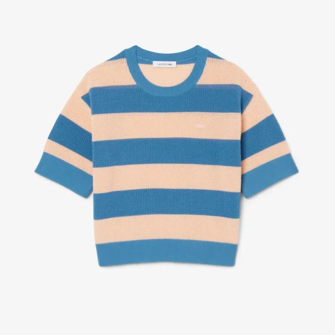 T-shirt de malha com riscas