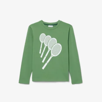T-shirt de manga comprida em algodão