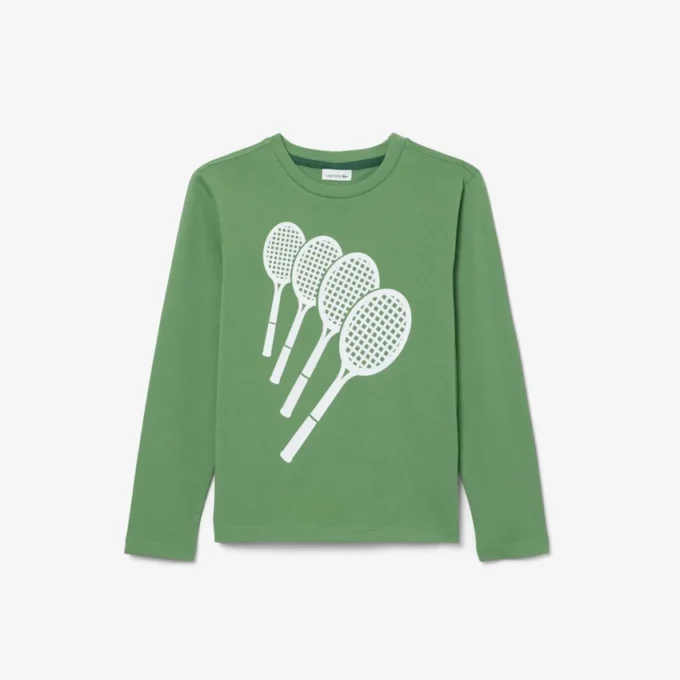 T-shirt de manga comprida em algodão